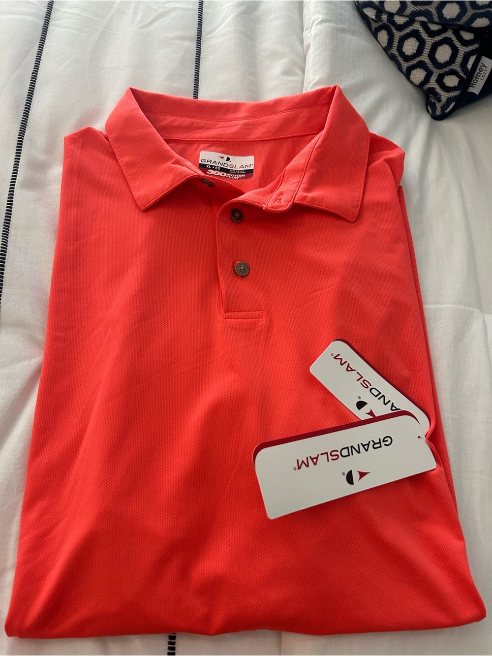 Grand Slam Men’s XL Polo Shirt - Orange NWT
